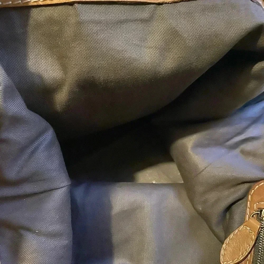 RUEHL no.925 brown distressed leather hobo bag